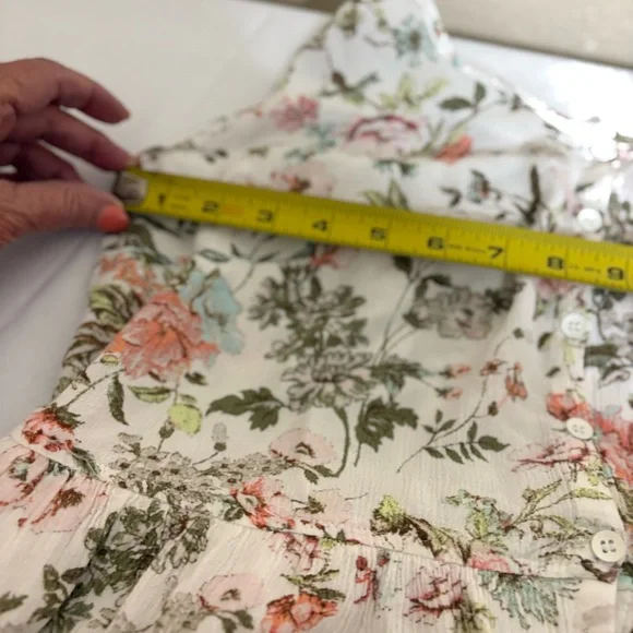 Frye Sleeveless Floral Button Front Maxi Dress. - Picture 6 of 9